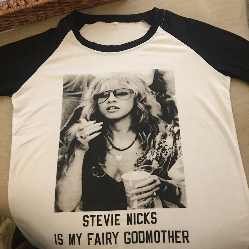 Stevie Nicks baseball type T-shirt.